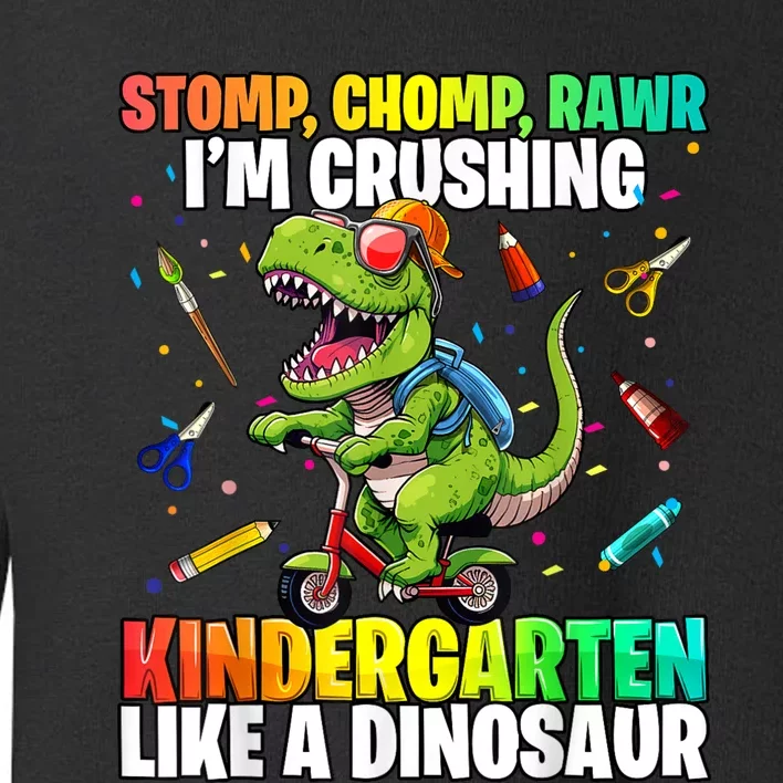 Dinosaur Kindergarten Back To School First Day Of School Boy Toddler Sweatshirt