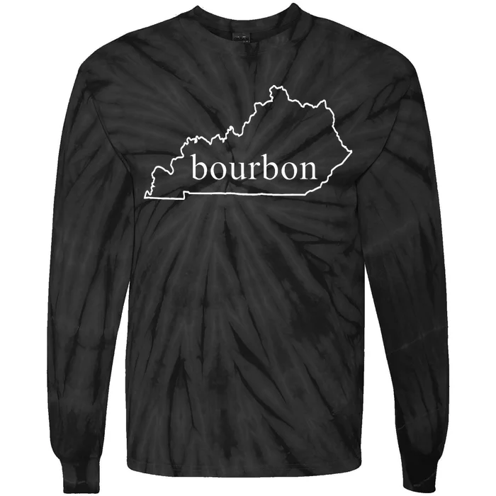 Drink Kentucky Bourbon Whiskey Neat Or On The Rocks Tie-Dye Long Sleeve Shirt