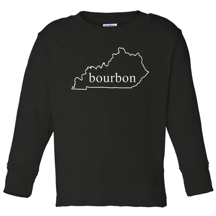 Drink Kentucky Bourbon Whiskey Neat Or On The Rocks Toddler Long Sleeve Shirt