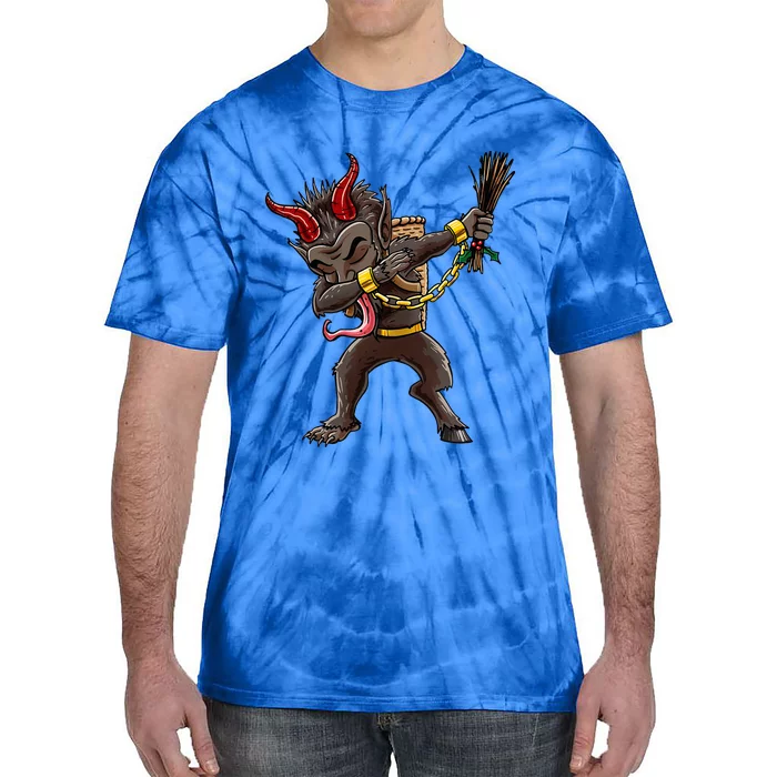 Dabbing Krampus Christmas Dab Cool Tie-Dye T-Shirt