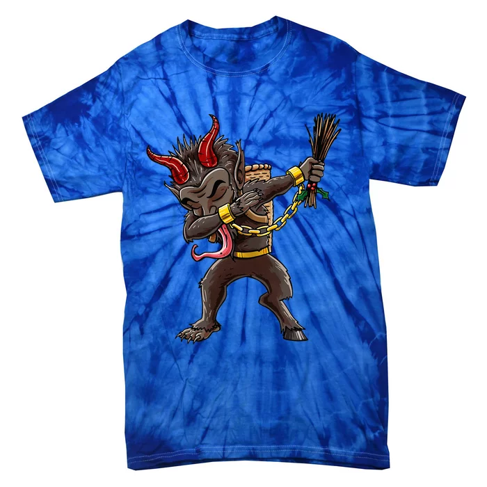 Dabbing Krampus Christmas Dab Cool Tie-Dye T-Shirt