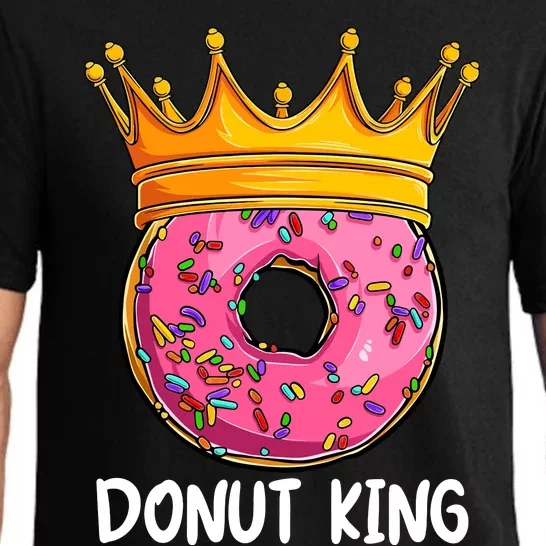 Donut King Doughnut Funny Donut Crown Sweet Baker Pajama Set