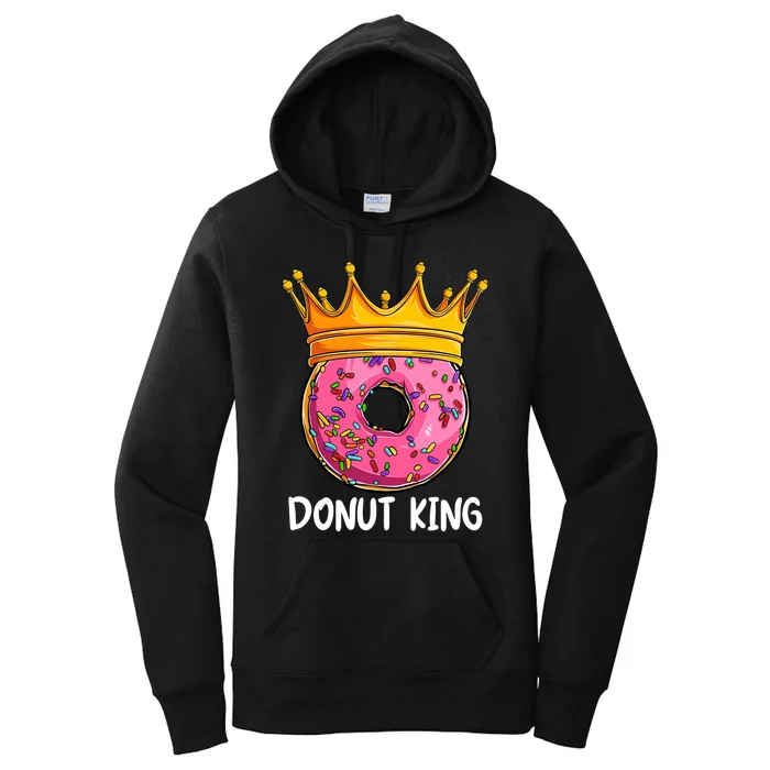 Donut King Doughnut Funny Donut Crown Sweet Baker Women's Pullover Hoodie