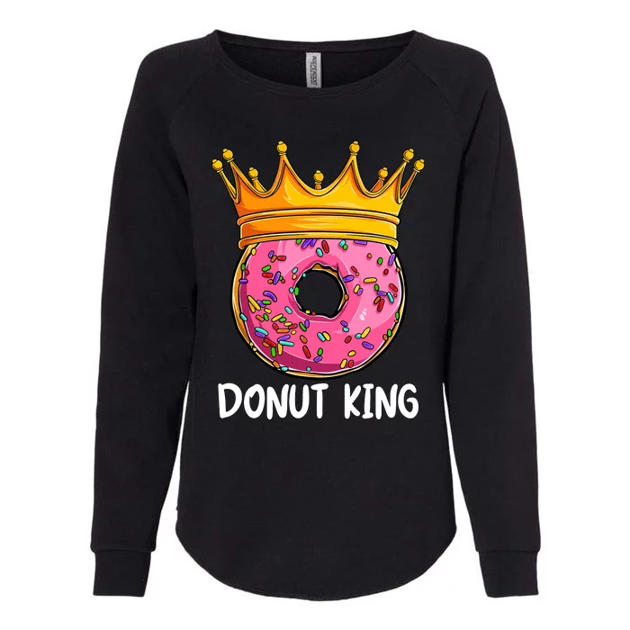 Donut King Doughnut Funny Donut Crown Sweet Baker Womens California Wash Sweatshirt