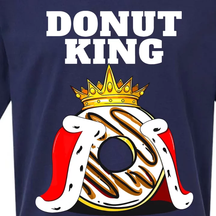 Donut King Doughnuts Funny Donut Lover Cute Donut Sueded Cloud Jersey T-Shirt