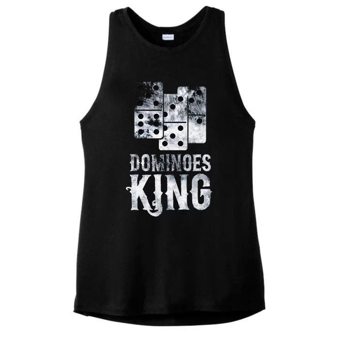 Dominoes King Domino Player Dominoes Lover Tile Game Ladies Tri-Blend Wicking Tank