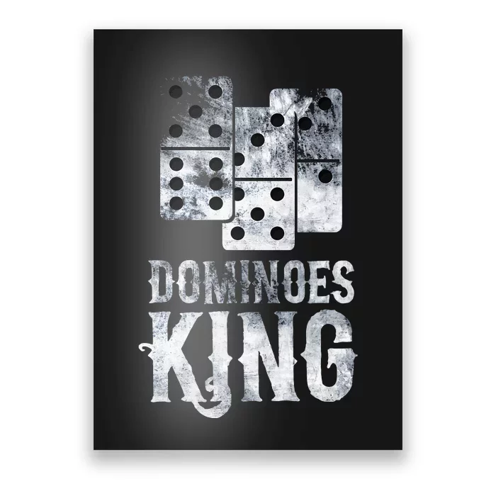 Dominoes King Domino Player Dominoes Lover Tile Game Poster