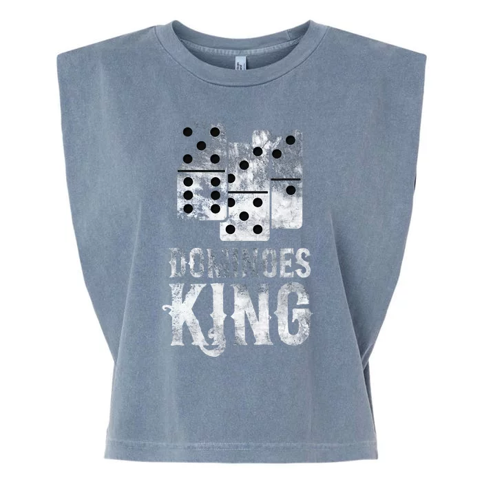 Dominoes King Domino Player Dominoes Lover Tile Game Garment-Dyed Women's Muscle Tee