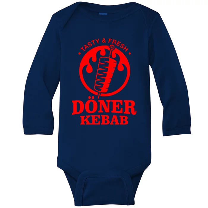 Doner Kebab Doner Fast Food Snack Turkish Car Fun Baby Long Sleeve Bodysuit