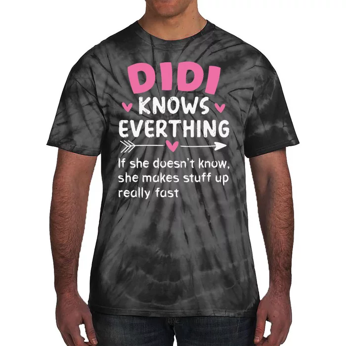 Didi Knows Everything Vintage Mother's Day Grandma Tie-Dye T-Shirt