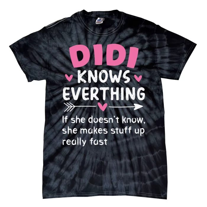 Didi Knows Everything Vintage Mother's Day Grandma Tie-Dye T-Shirt