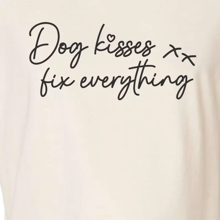 Dog Kisses Fix Everything Garment-Dyed Women's Muscle Tee