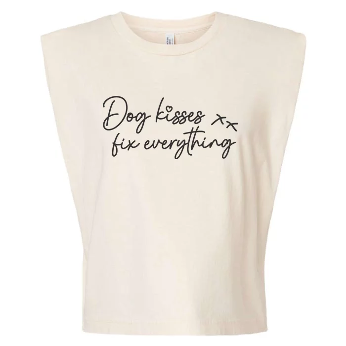 Dog Kisses Fix Everything Garment-Dyed Women's Muscle Tee