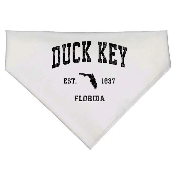 Duck Key Florida Fl Vintage Athletic USA-Made Doggie Bandana