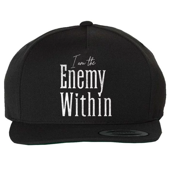 Democrat Kamala Harris Enemy Within Antitrump Left Wing Wool Snapback Cap