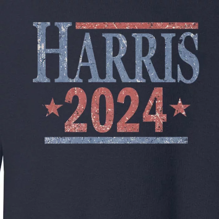 Distressed Kamala Harris 2024 Toddler Sweatshirt