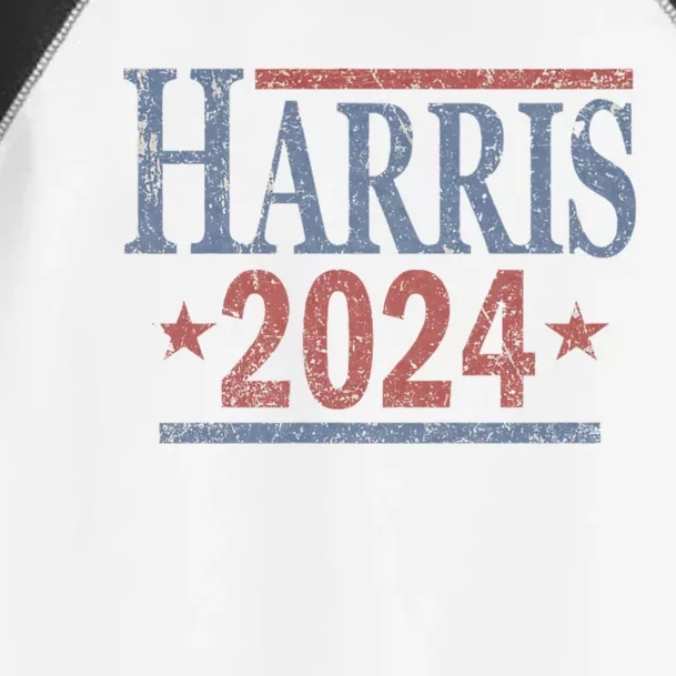 Distressed Kamala Harris 2024 Toddler Fine Jersey T-Shirt