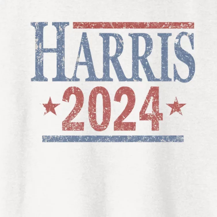 Distressed Kamala Harris 2024 Women's Crop Top Tee