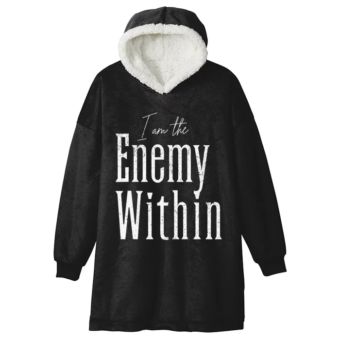 Democrat Kamala Harris Enemy Within Anti Trump Left Wing Hooded Wearable Blanket