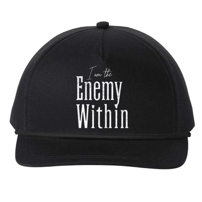 Democrat Kamala Harris Enemy Within Anti Trump Left Wing Snapback Five-Panel Rope Hat