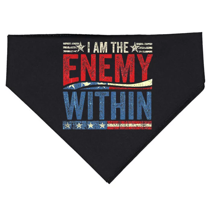 Democrat Kamala Harris Enemy Within Antitrump Left Wing USA-Made Doggie Bandana