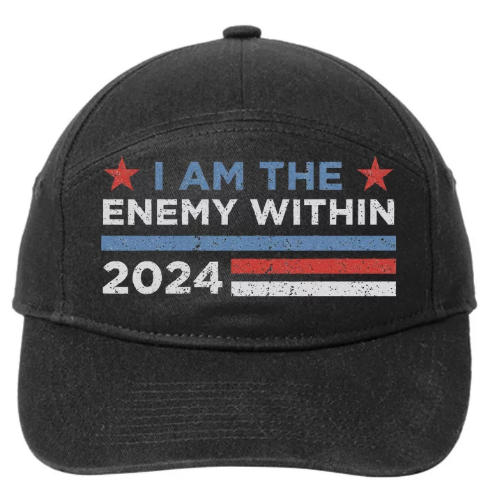 Democrat Kamala Harris Enemy Within Gift 7-Panel Snapback Hat