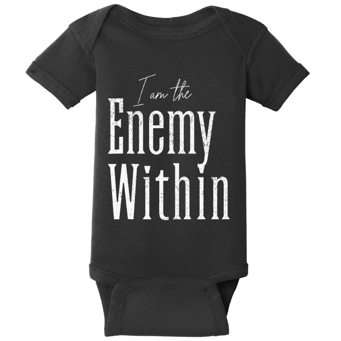 Democrat Kamala Harris Enemy Within Anti Trump Left Wing Baby Bodysuit