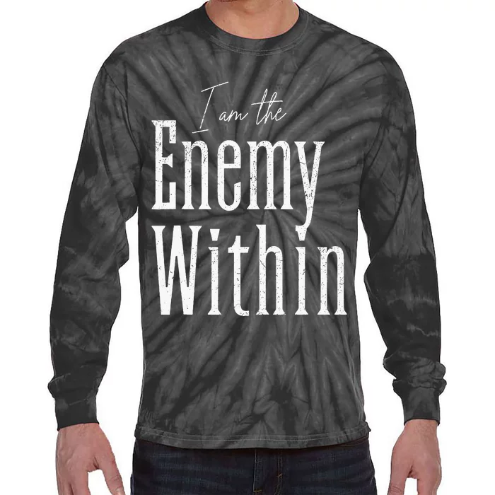 Democrat Kamala Harris Enemy Within Anti Trump Left Wing Tie-Dye Long Sleeve Shirt