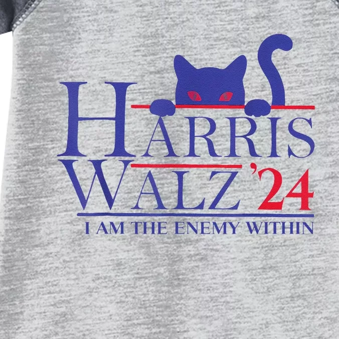 Democrat Kamala Harris Enemy Within Infant Baby Jersey Bodysuit