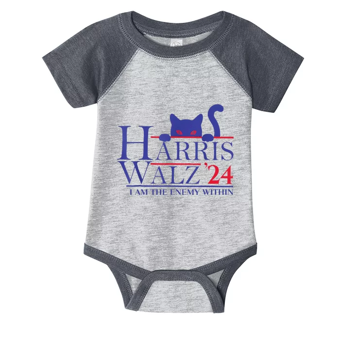 Democrat Kamala Harris Enemy Within Infant Baby Jersey Bodysuit