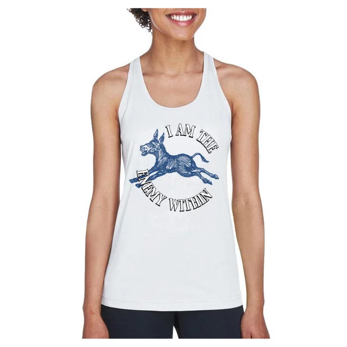 Democrat Kamala Harris Enemy Within Antitrump Left Wing Women's Racerback Tank