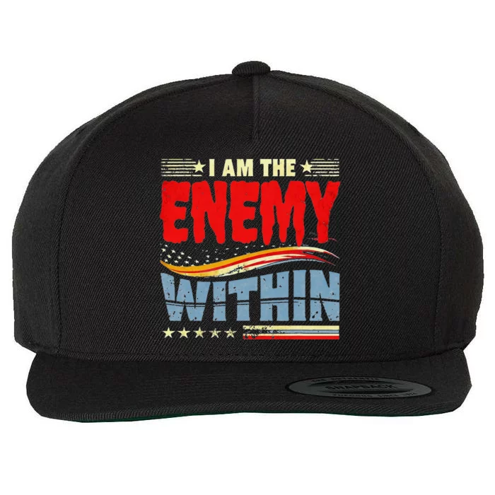 Democrat Kamala Harris Enemy Within Wool Snapback Cap