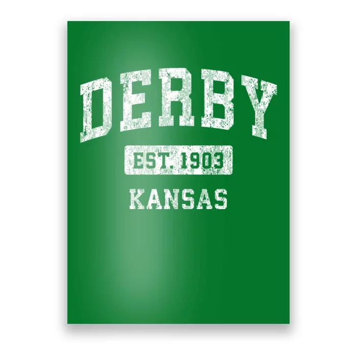 Derby Kansas Ks Vintage Sports Poster