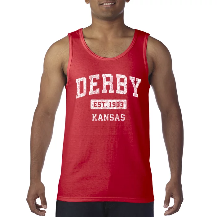 Derby Kansas Ks Vintage Sports Tank Top