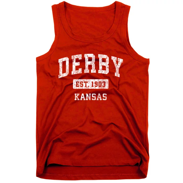 Derby Kansas Ks Vintage Sports Tank Top