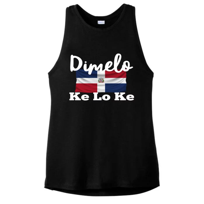 Dimelo Ke Lo Ke Dominican Republic Funny Gift Ladies Tri-Blend Wicking Tank