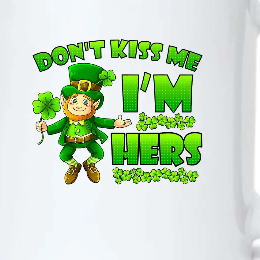 Don't Kiss Me I'm Hers St Patrick Day Husband Wife Couple Black Color Changing Mug