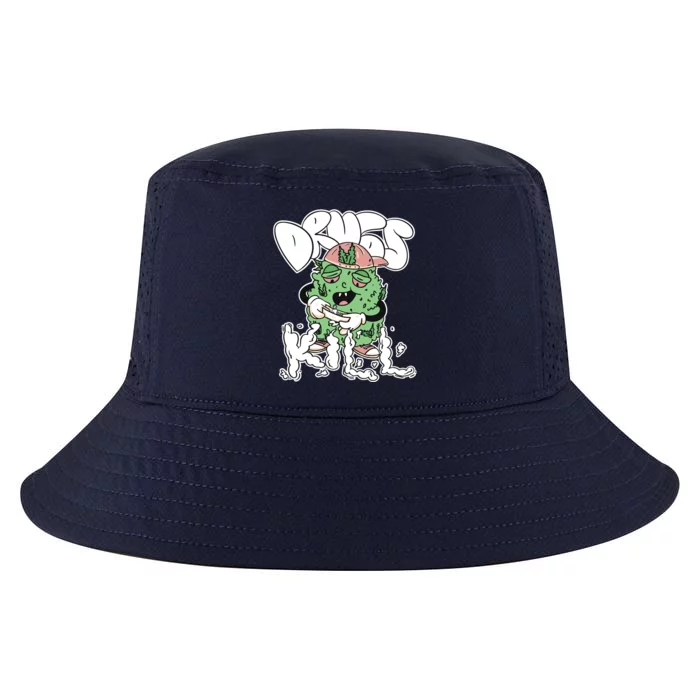 Drugs Kill Marijuana Bud Cartoon Cool Comfort Performance Bucket Hat