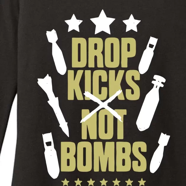 Drop Kicks Not Bombs Womens CVC Long Sleeve Shirt