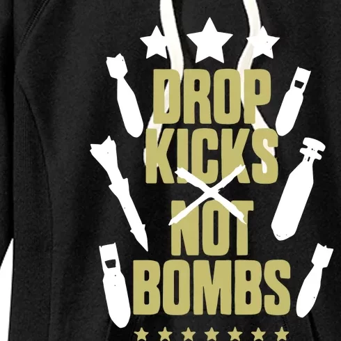 Drop Kicks Not Bombs Women's Fleece Hoodie