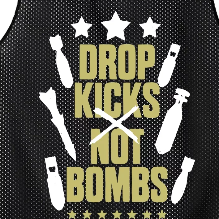 Drop Kicks Not Bombs Mesh Reversible Basketball Jersey Tank