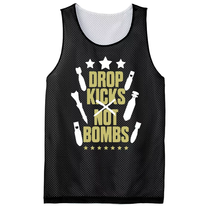 Drop Kicks Not Bombs Mesh Reversible Basketball Jersey Tank