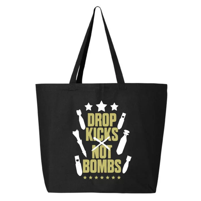 Drop Kicks Not Bombs 25L Jumbo Tote