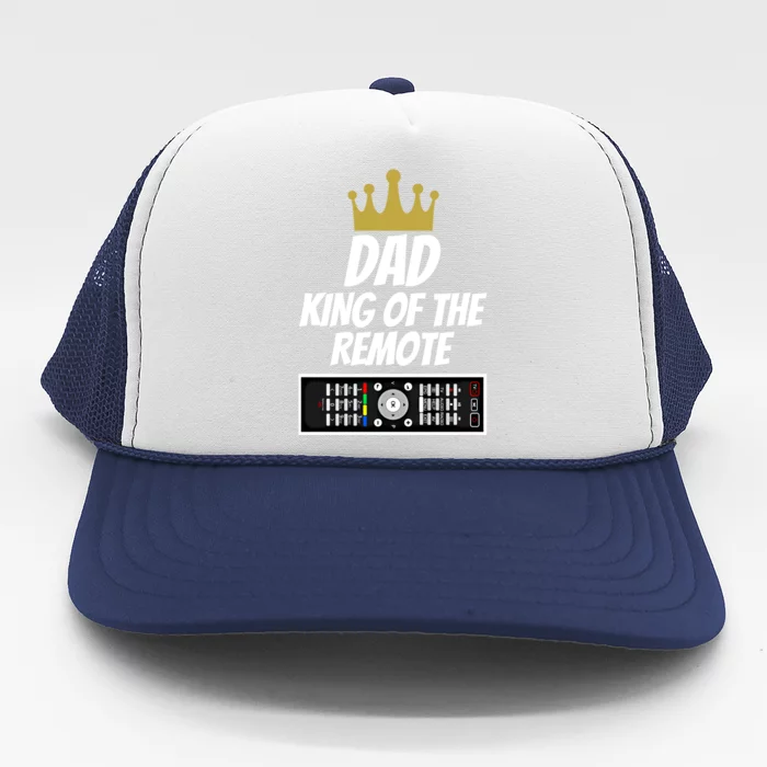 Dad King Of The Remote Gift Dad Jokes Gift Funny Dad Slogan Funny Gift Trucker Hat