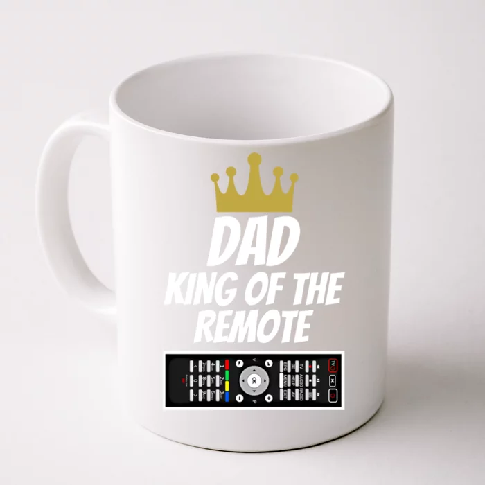 Dad King Of The Remote Gift Dad Jokes Gift Funny Dad Slogan Funny Gift Front & Back Coffee Mug