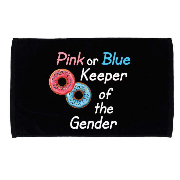 Donuts Keeper Of The Gender Baby Gender Reveal Party Shower Microfiber Hand Towel