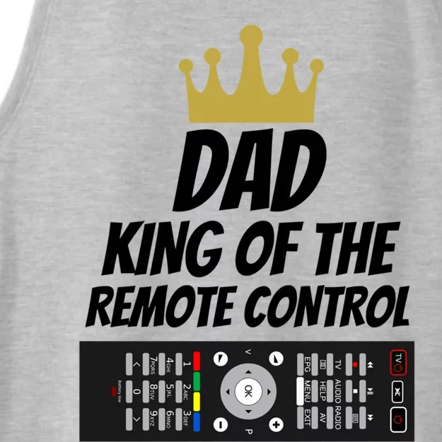 Dad King Of The Remote Control Great Gift Dad Joke Great Gift Funny Slogan Gift Ladies Tri-Blend Wicking Tank