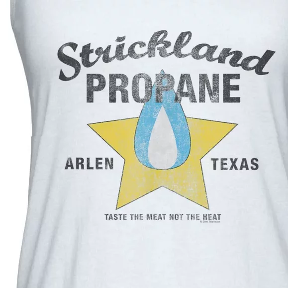 Distressed King Of The Hill Strickland Propane Arlen TX Ladies Essential Flowy Tank