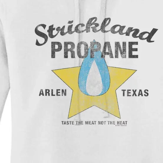 Distressed King Of The Hill Strickland Propane Arlen TX Women's Pullover Hoodie