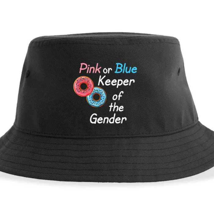 Donuts Keeper Ofthe Gender Baby Gender Reveal Party Shower Sustainable Bucket Hat